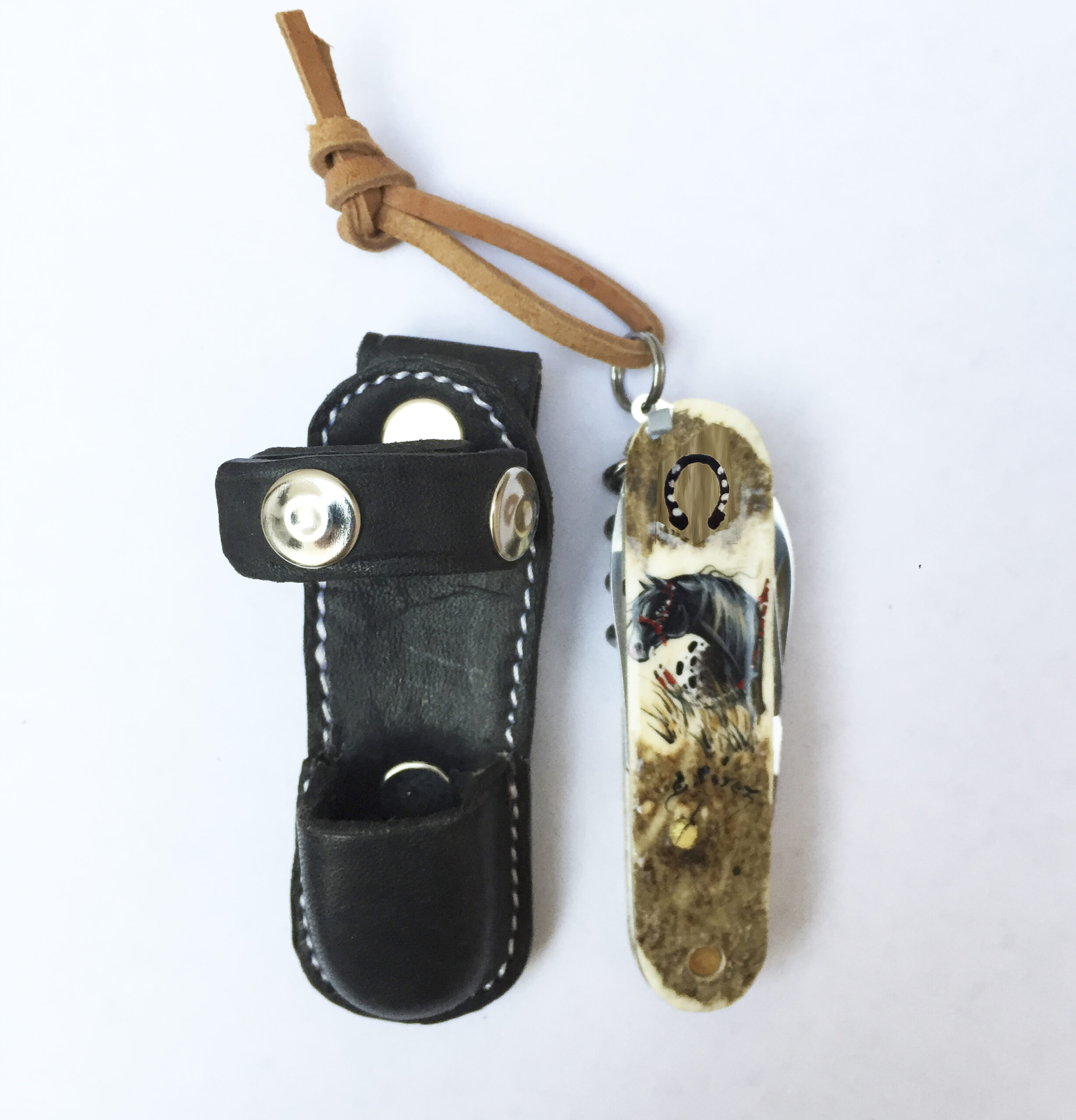 Navaja duo de cuerno de venado